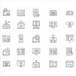 © Rahul - E-learning, online education elements - minimal thin line web icon set. Outline icons collection. Online education icon set. Containing video tuition, e-learning, online course, audio course.