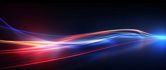 Wall Mural - Future technology line background and light effect, cyberpunk style background material with a sense of technology