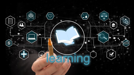 E-learning Education Internet Webinar Online Courses concept