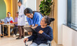 © Art_Photo - Portrait of caring asian nurse service help support discussing and consulting care with sick senior elderly asian woman patien at hospital,caregiver,recovery.senior retirement care and insurance