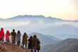 Korean photographers are taking pictures of the morning scenery of Mt. Maisan in Jinan-gun, Jeollabuk-do, South Korea.