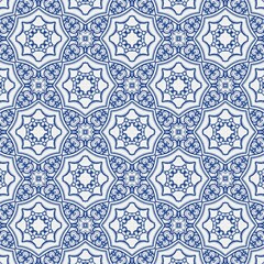  seamless pattern watercolor Modern design Blue folk ethnic ornament for print web background surface texture towels pillows wallpaper