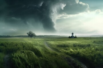 Tornado on a field