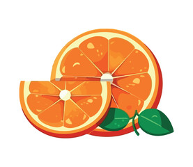 Wall Mural - Juicy citrus slices, fresh and organic orange
