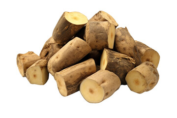 Boiled yam. isolated object, transparent background