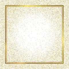 Gold frame with floral ornaments. Place to insert text. For an invitation, a wedding, and a holiday card, as well as a post in the social network.