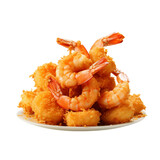 Fried shrimp. isolated object, transparent background