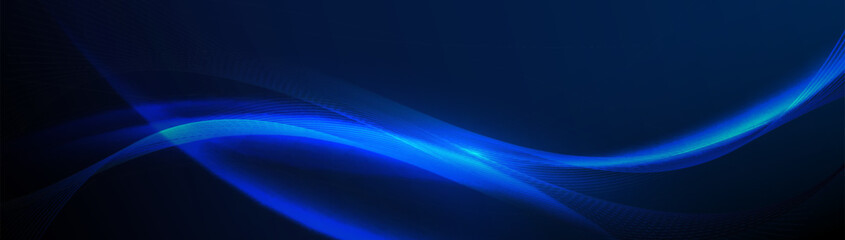 Fototapete - Abstract blue dynamic wavy background. Futuristic hi-technology concept. Vector illustration