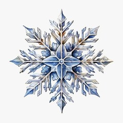 Wall Mural - snowflake, watercolor style Generative AI