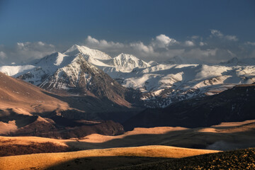 Wall Mural - Caucasus mountains in the snow.