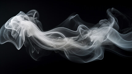 Wall Mural - white smoke as it gracefully dances through the air,  AI-Generated