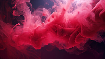 Wall Mural - crimson smoke as it gracefully weaves through the atmosphere, AI-Generated