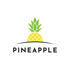 Pineapple fruit logo design creative