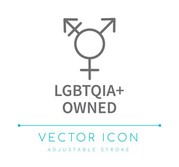 Wall Mural - LGBTQIA Owned Line Icon