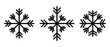 © Maximlacrimart - Snowflake black silhouette icons. Vector illustration isolated on white background.