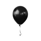 Black baloon isolated on transparent background