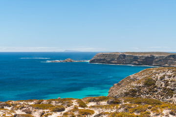 Canvas Print - Cape Spencer coastline at Innes National Park on a bright day, Yorke Peninsula, South Australia