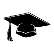 © DLC Studio - graduation cap silhouette illustration