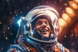 © toonsteb - a happy astronaut man in space helmet and space theme with Generative AI