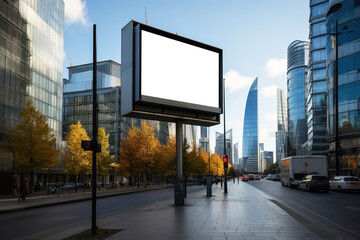 Blank billboard in the city for mockup