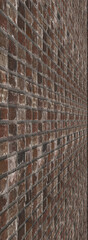 Wall Mural - 3d illustration of brick wall texture with perspective view