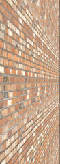 Wall Mural - 3d illustration of brick wall texture with perspective view