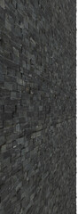 Wall Mural - 3d illustration of dark stone wall texture with perspective view