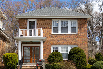 Wall Mural - Renovated old single family home, Brighton city, Massachusetts, USA