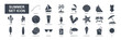 © keenan - Summer icon set, travel symbols collection, logo illustrations, beach icons, tourism signs linear pictograms package isolated vector illustration