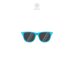 Wall Mural - Sunglasses icon symbol vector illustration isolated on white background