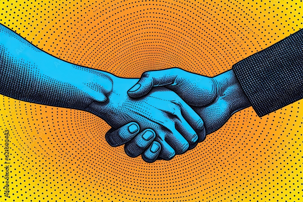 Partnership Examples Drawing Business partnership handshake illustration, trust and cooperation ...