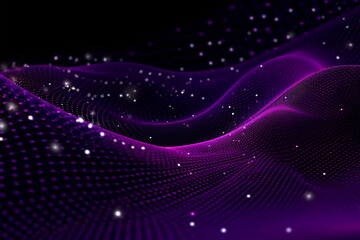 Purple background with a set of dots, an abstract image. In the style of infinity nets