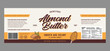 Vector almond butter label or packaging design template