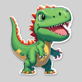 Fototapeta Dinusie - Cute Dinosaur Sticker Art Illustration Vector Design