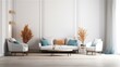 © RocknRoller Studios - Modern Living Room. Contemporary Interior Design Background. Generative AI.