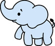 Cute baby cartoon elephant graphic