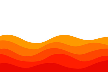 Wall Mural - orange wave abstract curve liquid water orange juice element on transparent background vector. borde