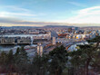 The scenery of Oslo city center, Norway from the top of Ekeberkparken
