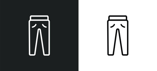 Wall Mural - tracksuit outline icon in white and black colors. tracksuit flat vector icon from clothes collection for web, mobile apps and ui.