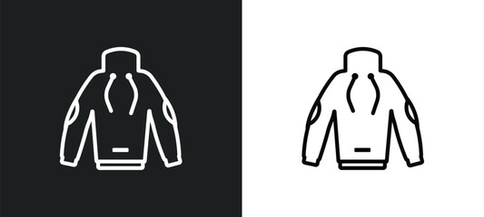 Wall Mural - sweater outline icon in white and black colors. sweater flat vector icon from clothes collection for web, mobile apps and ui.