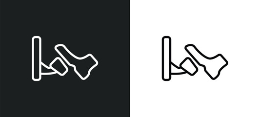 Wall Mural - car pedal outline icon in white and black colors. car pedal flat vector icon from car parts collecti