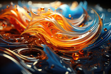 Canvas Print - abstract artwork inspired by quantum mechanics. generative ai.