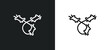 barbed wire outline icon in white and black colors. barbed wire flat vector icon from army collection for web, mobile apps and ui.