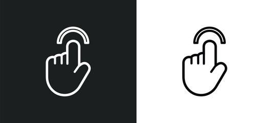 Wall Mural - drag outline icon in white and black colors. drag flat vector icon from arrows collection for web, m