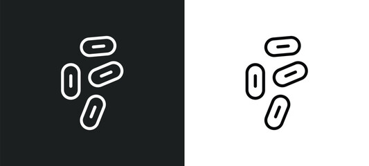 Wall Mural - yeast outline icon in white and black colors. yeast flat vector icon from alcohol collection for web