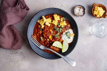 Poster - Classic chili con carne served in bowl