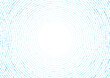 Bright blue small square dots abstract circular background. Vector design