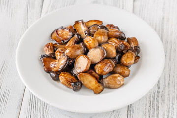 Canvas Print - Teriyaki eryngii mushrooms