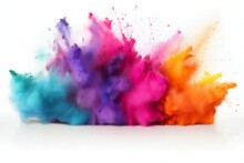 Explosion Of Color Powder. Generative Ai