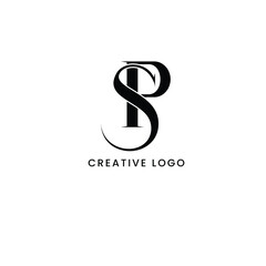 sp initial letter logo design